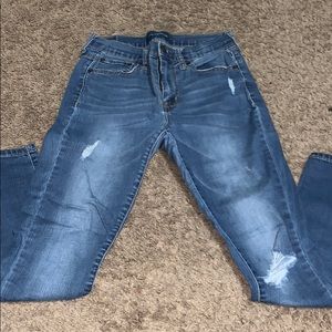 aeropostale jeans ripped knee SHORT